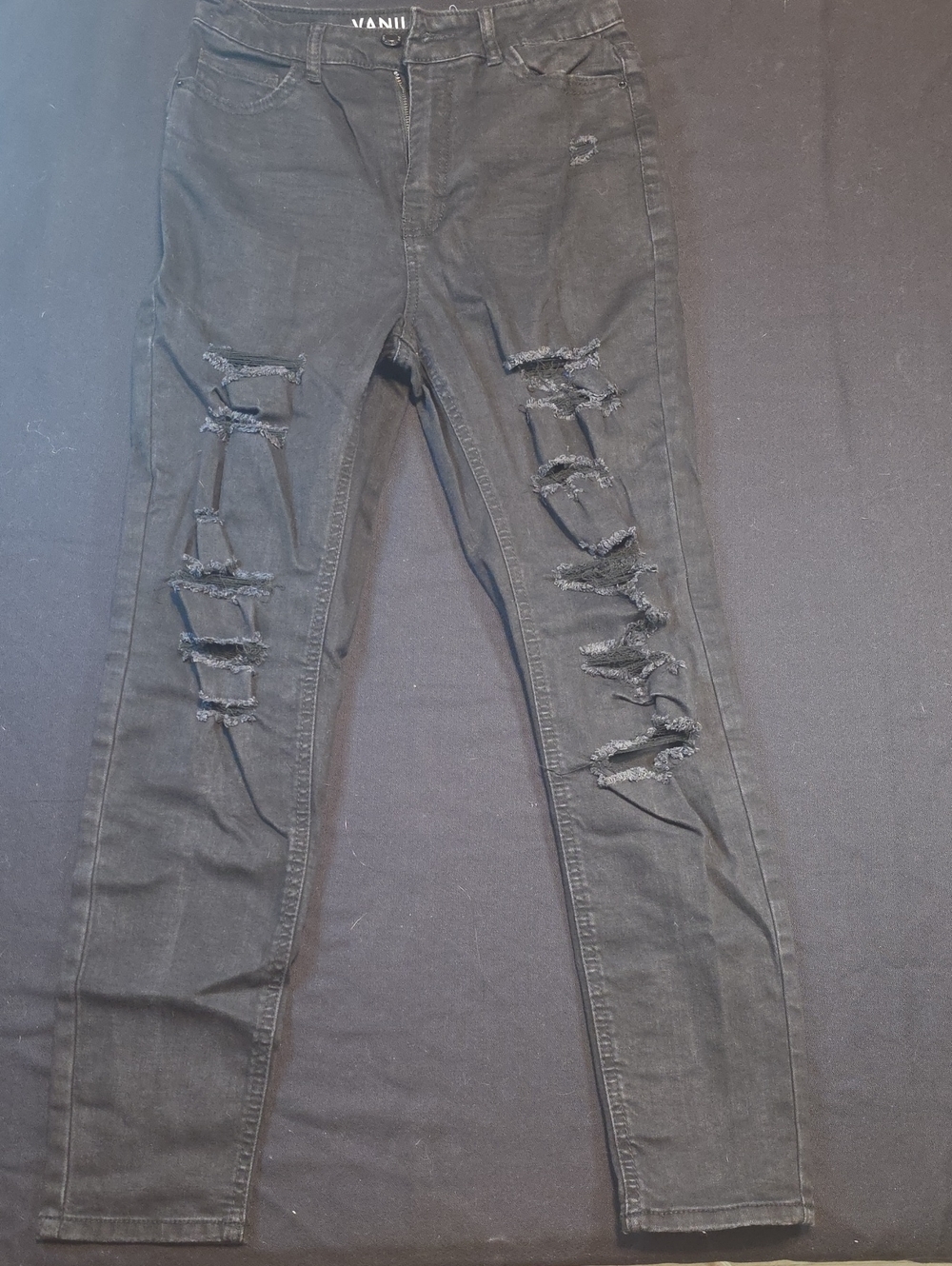 Ripped Black Skinny Jeans AL 005